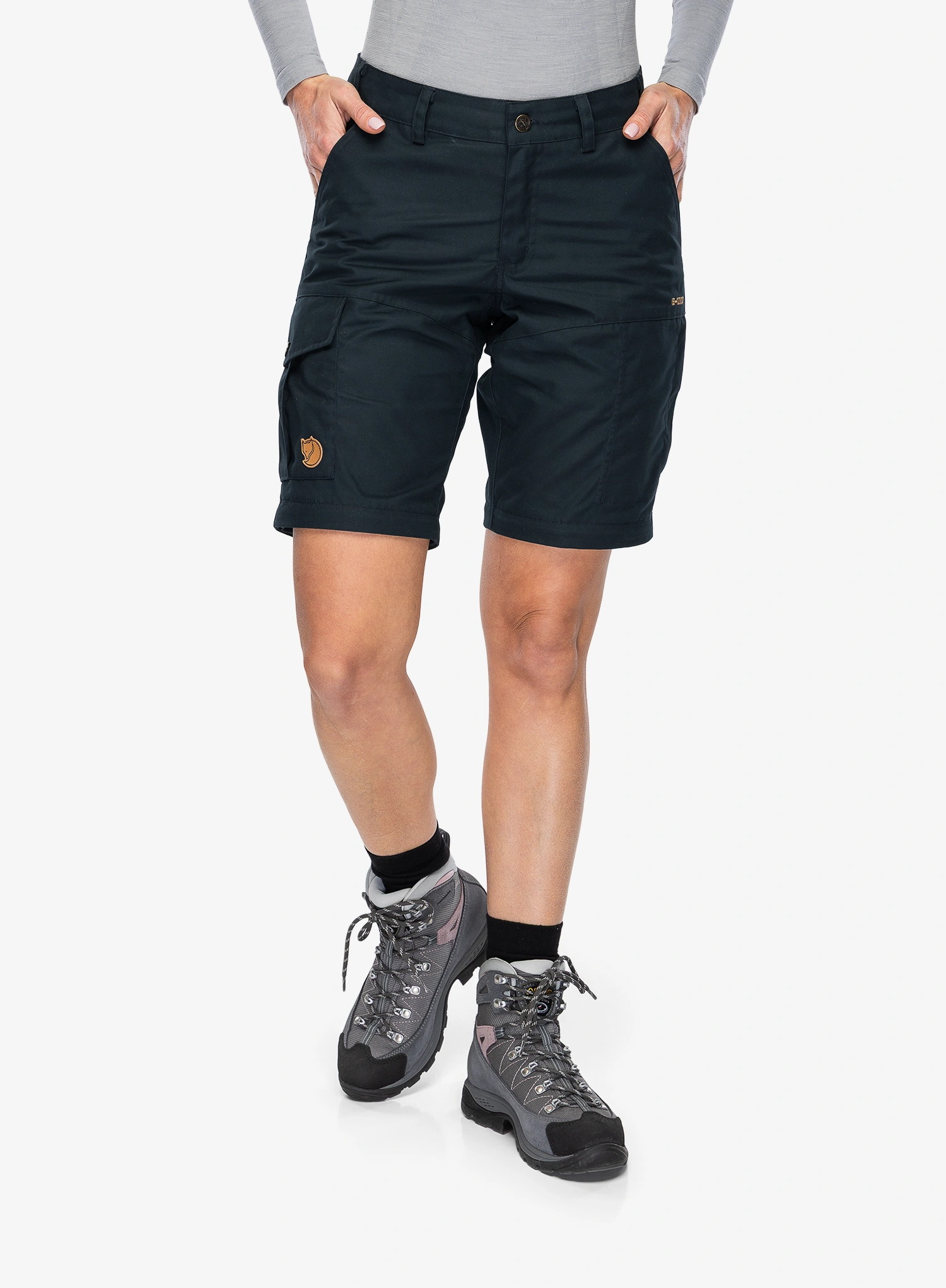 Pantaloni femei Fjallraven Karla Pro Zip-off Trousers - dark navy
