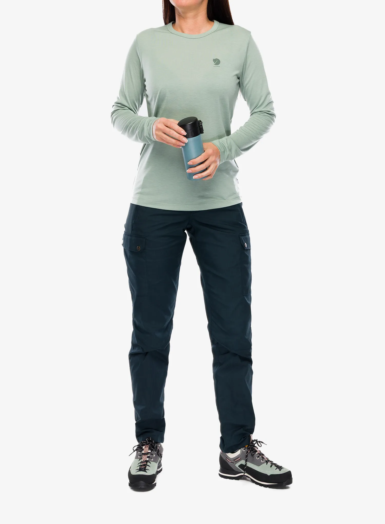 Pantaloni femei Fjallraven Stina Trousers - dark navy