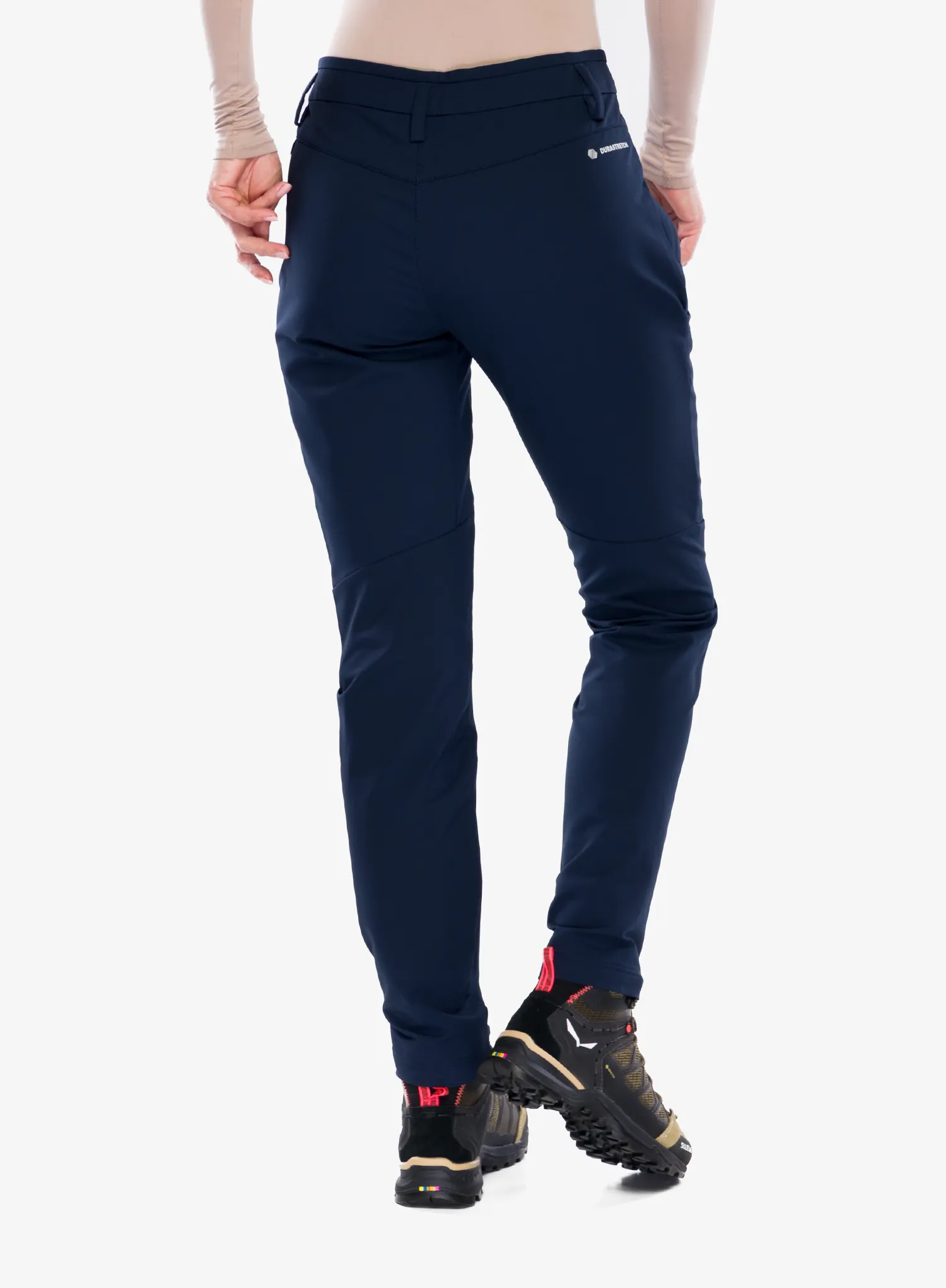 Pantaloni femei Salewa Puez Dolomitic 2 DST Regular Pants - navy blazer/fluo coral