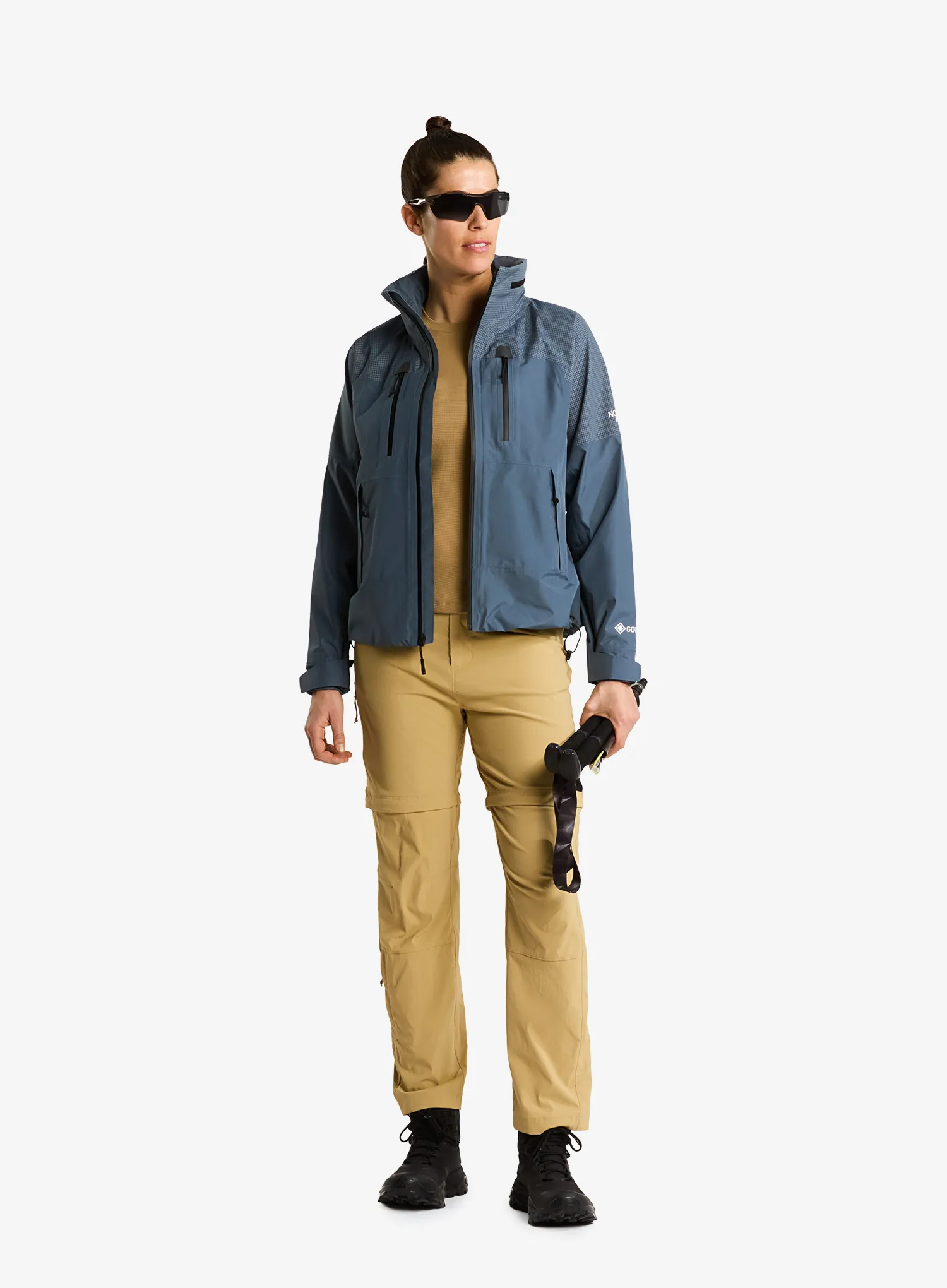 Pantaloni femei The North Face Exploration Reg Straight Convertible Pant - khaki stone