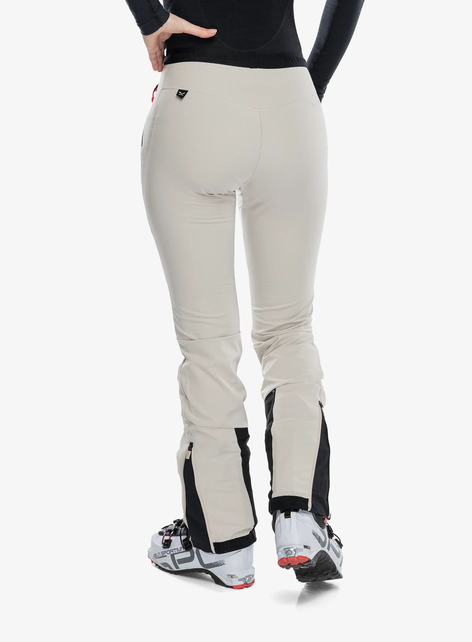 Pantaloni de munte femei Salewa Sella DST Light Pants - oatmeal/black out