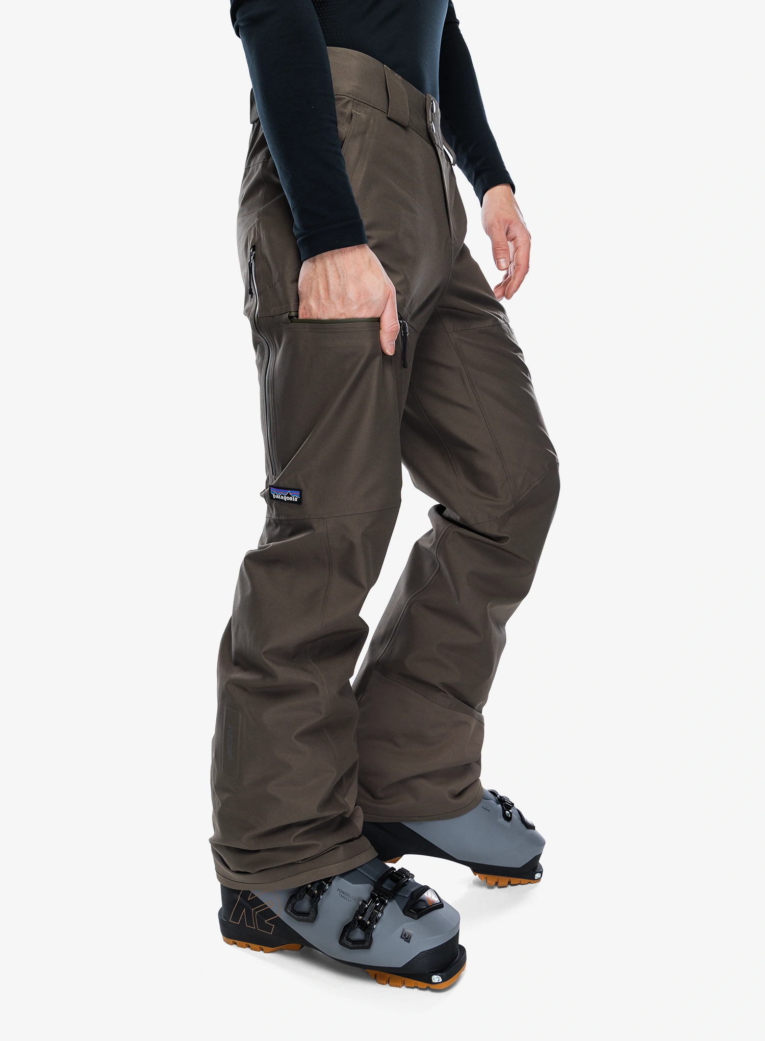 Pantaloni schi Patagonia Powder Town Pants - marlow brown