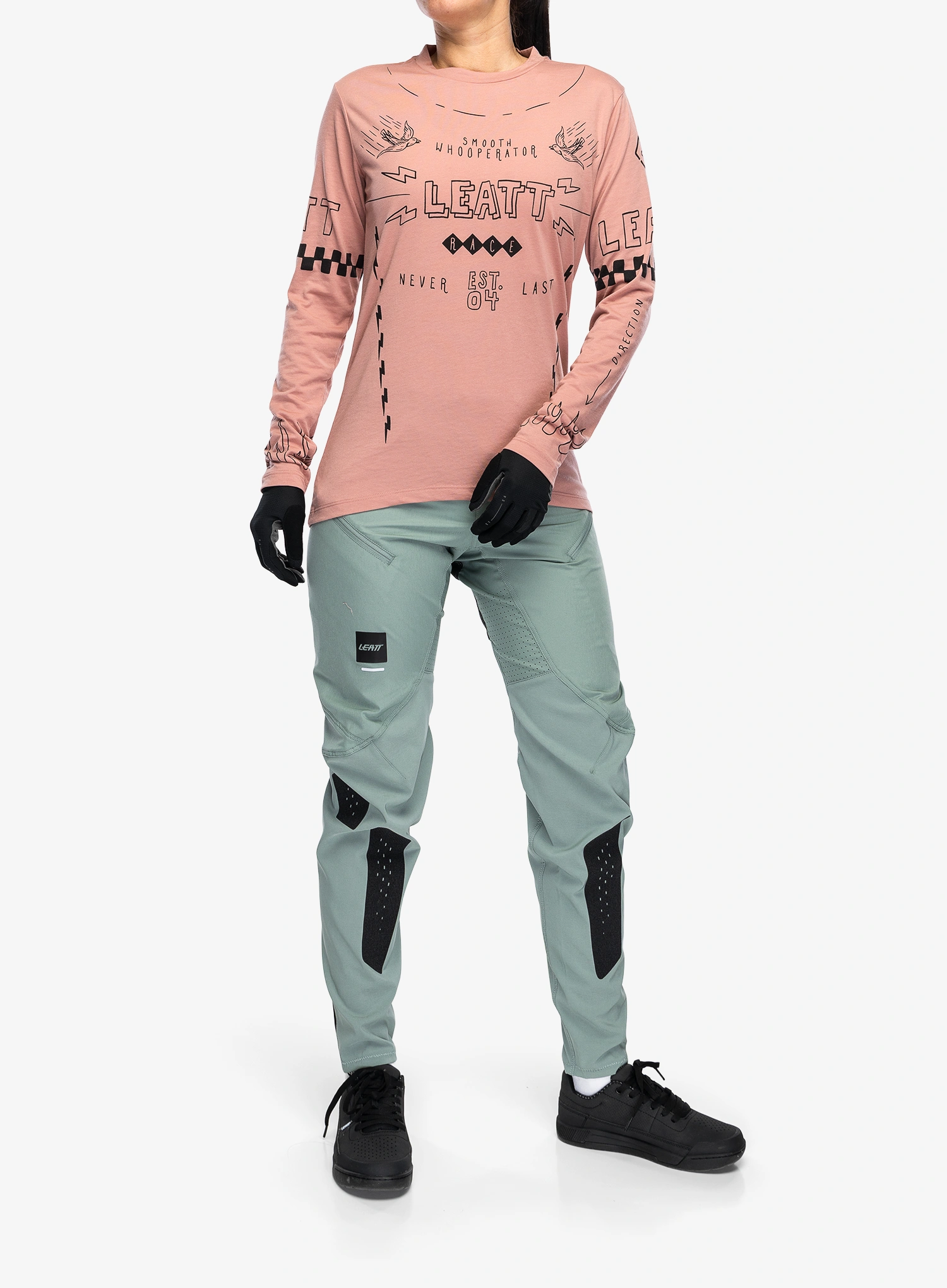 Pantaloni de ciclism pentru femei Leatt MTB Gravity 3.0 - mist green
