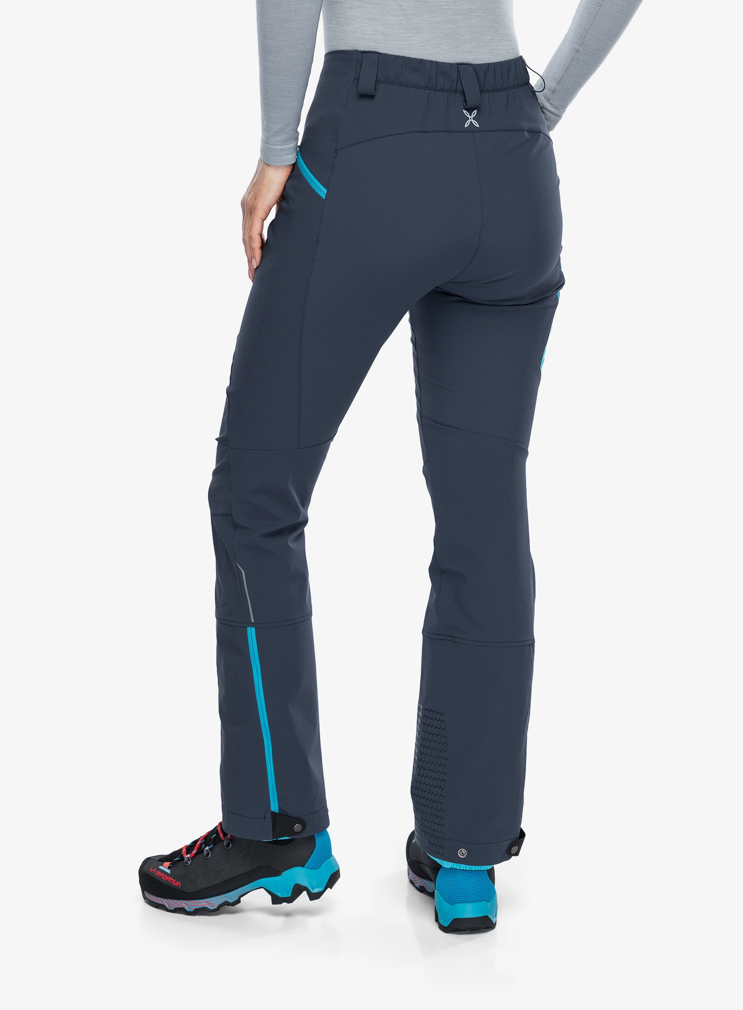 Pantaloni softshell femei Montura Trace Light Pants - graphite blue/turquoise