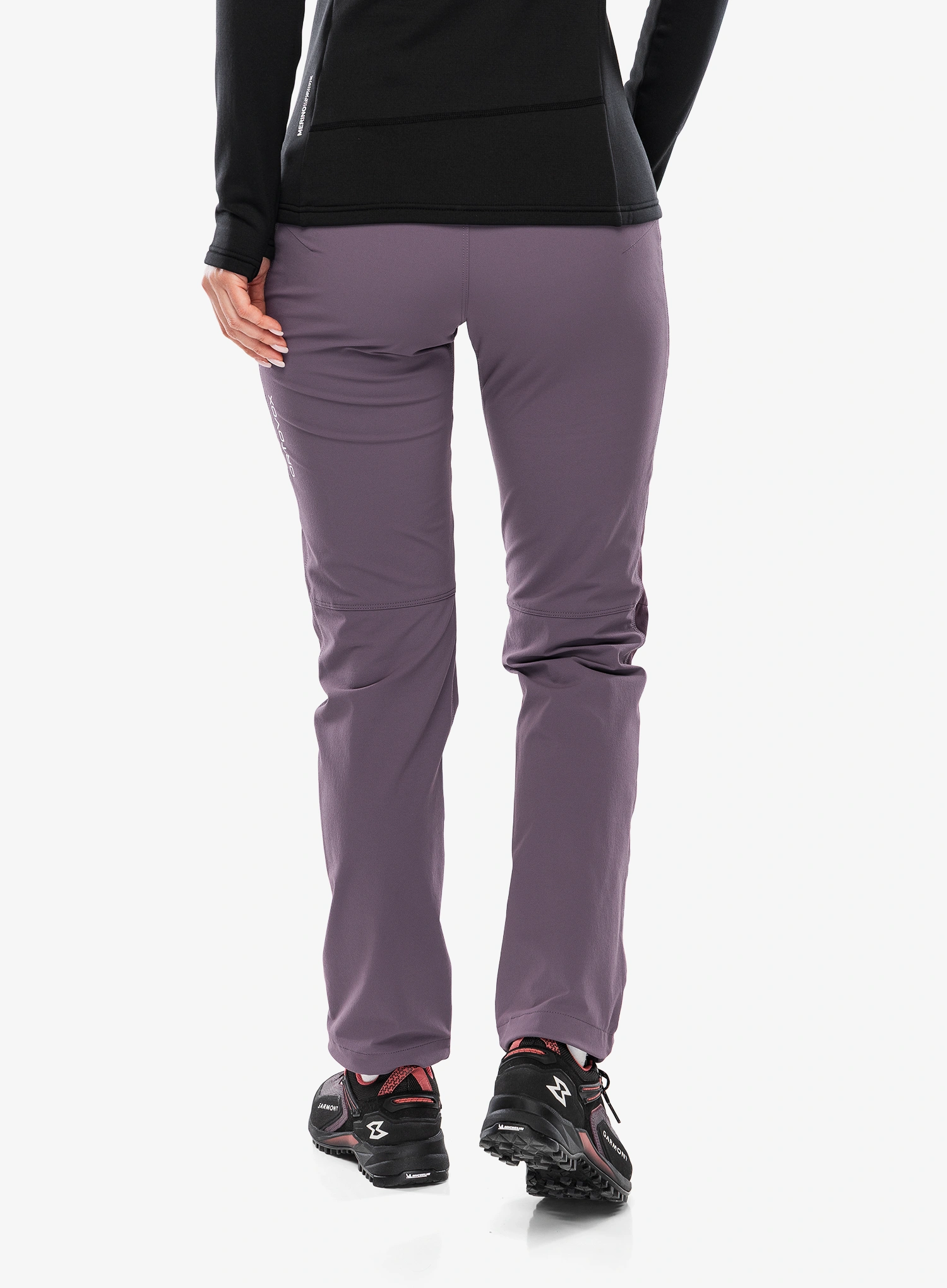 Pantaloni softshell femei Ortovox Brenta Pants - wild berry
