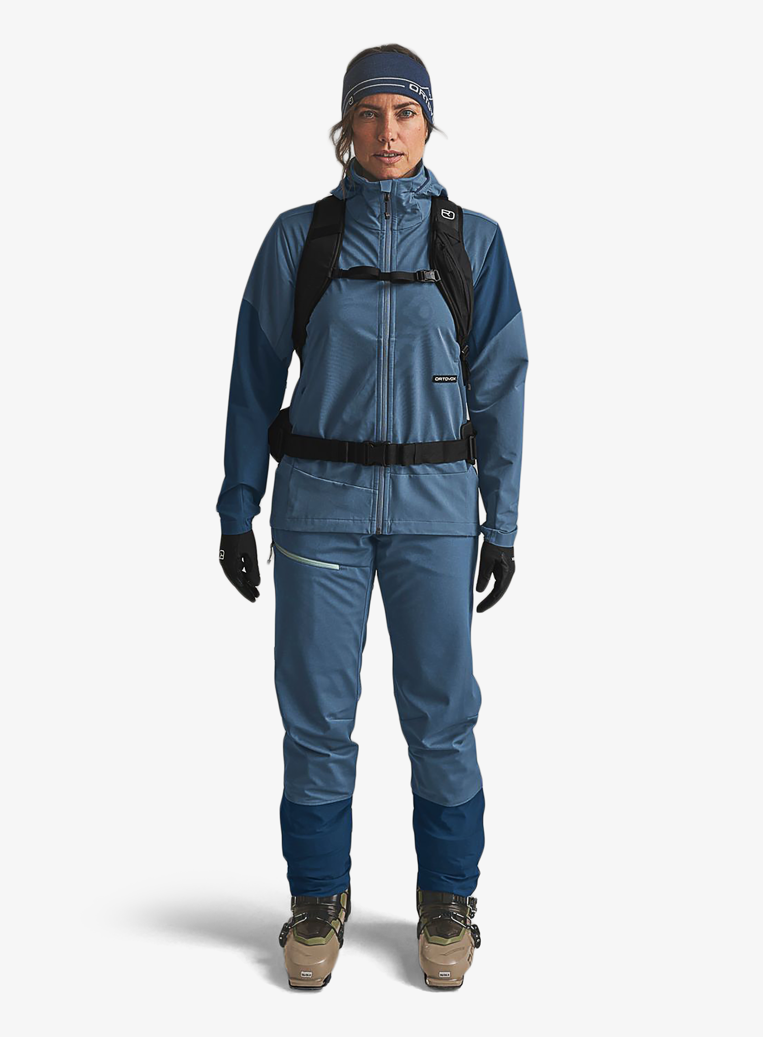 Pantaloni softshell femei Ortovox Ortler Softshell Plus Pants - light nunatak