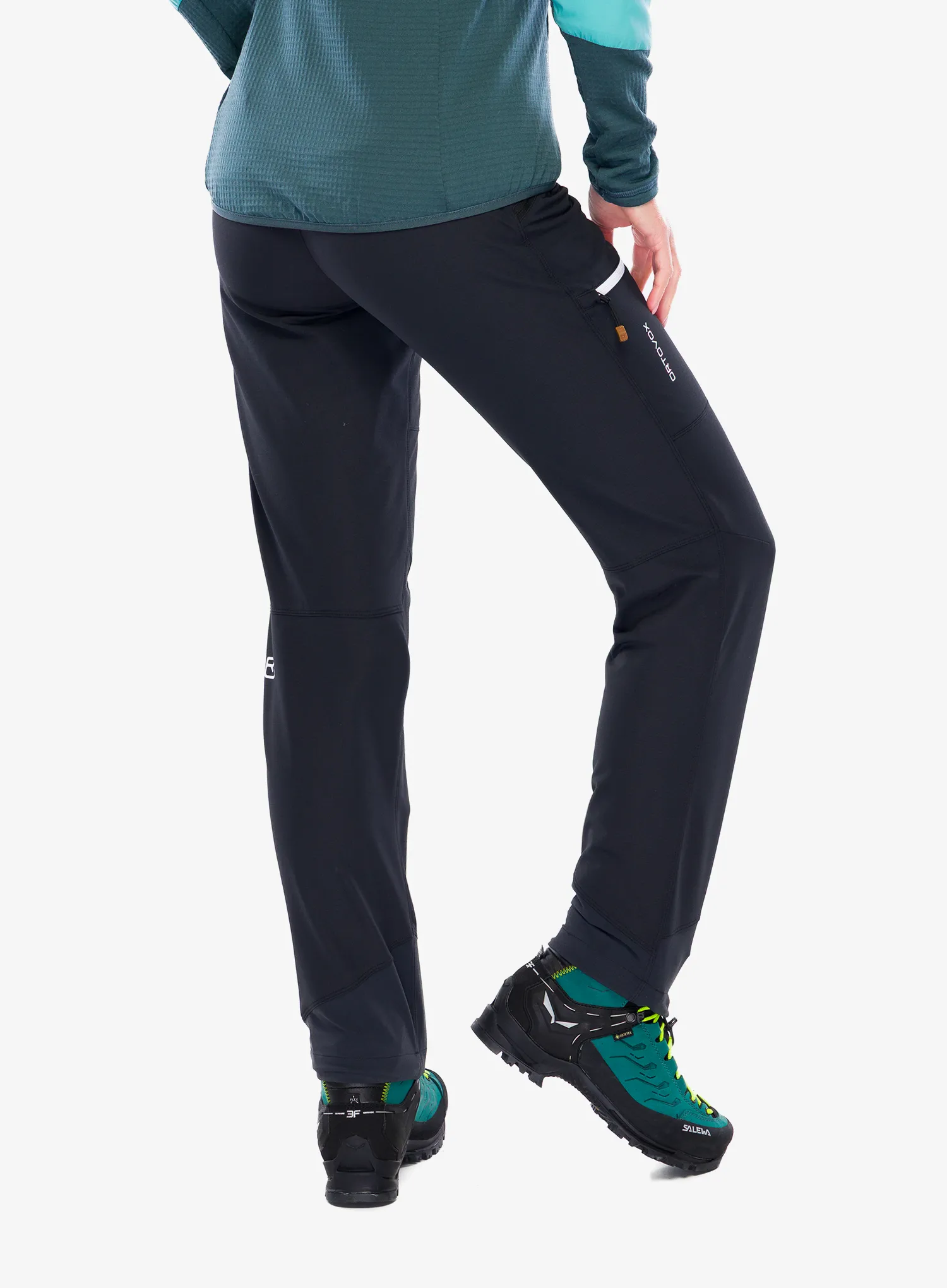 Pantaloni softshell femei Ortovox Seceda Softshell Pants - black raven
