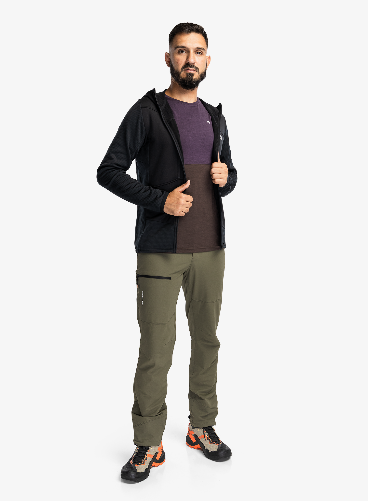 Pantaloni softshell Ortovox Seceda Softshell Pants - dark wild herbs