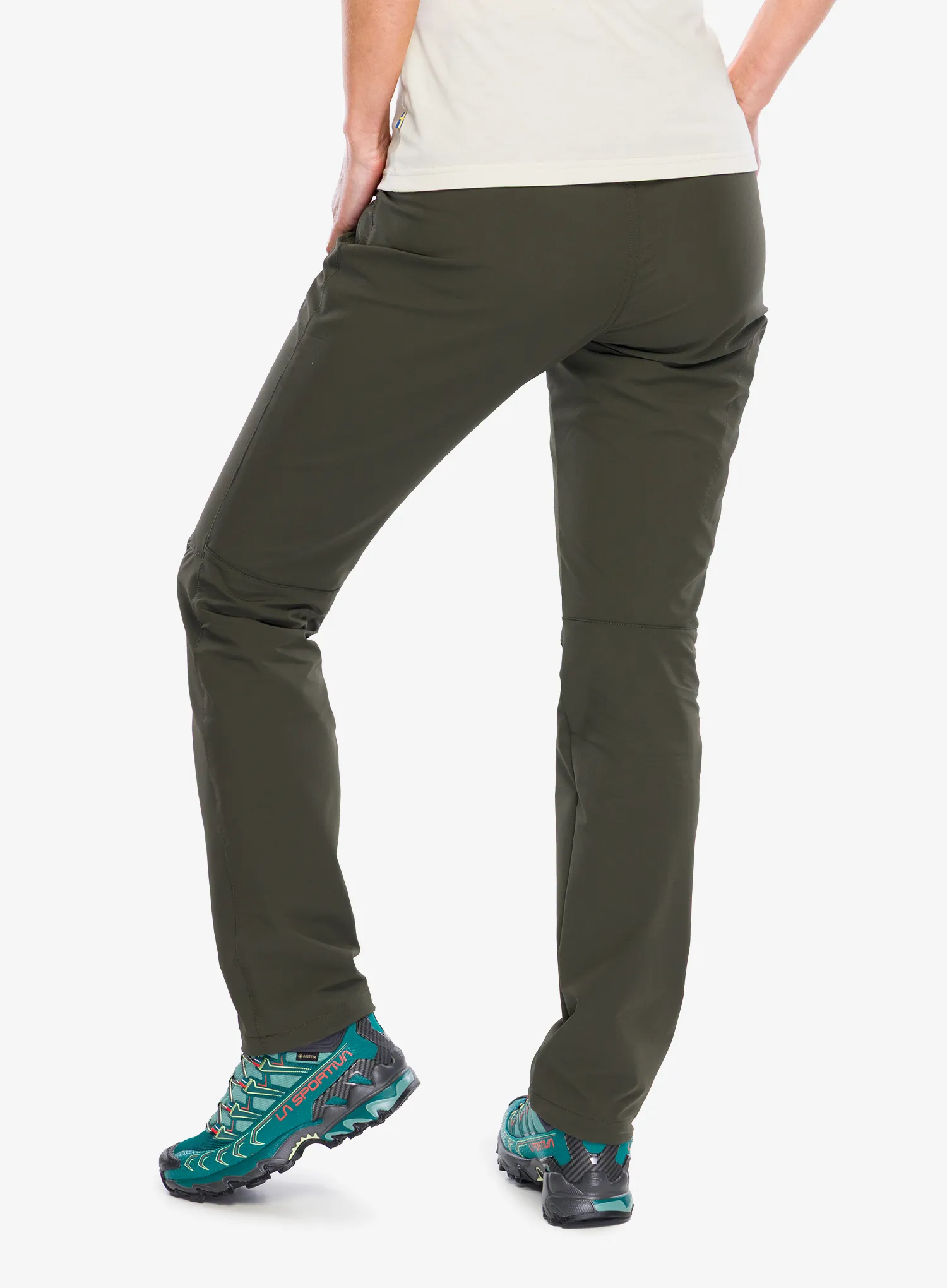 Pantaloni trekking femei Fjallraven Abisko Trail Stretch Trousers - deep forest