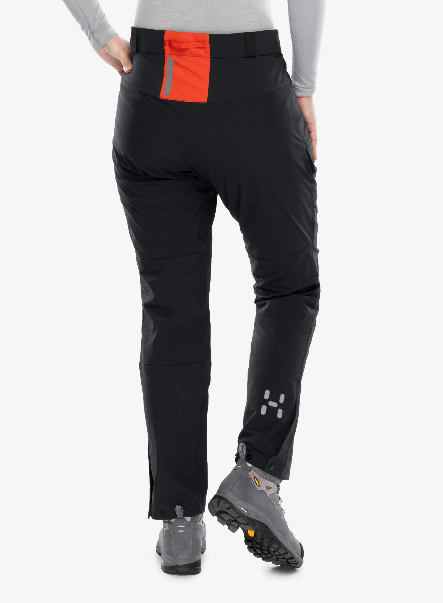 Pantaloni trekking femei Haglofs L.I.M ZT Pant - true black/zenith red