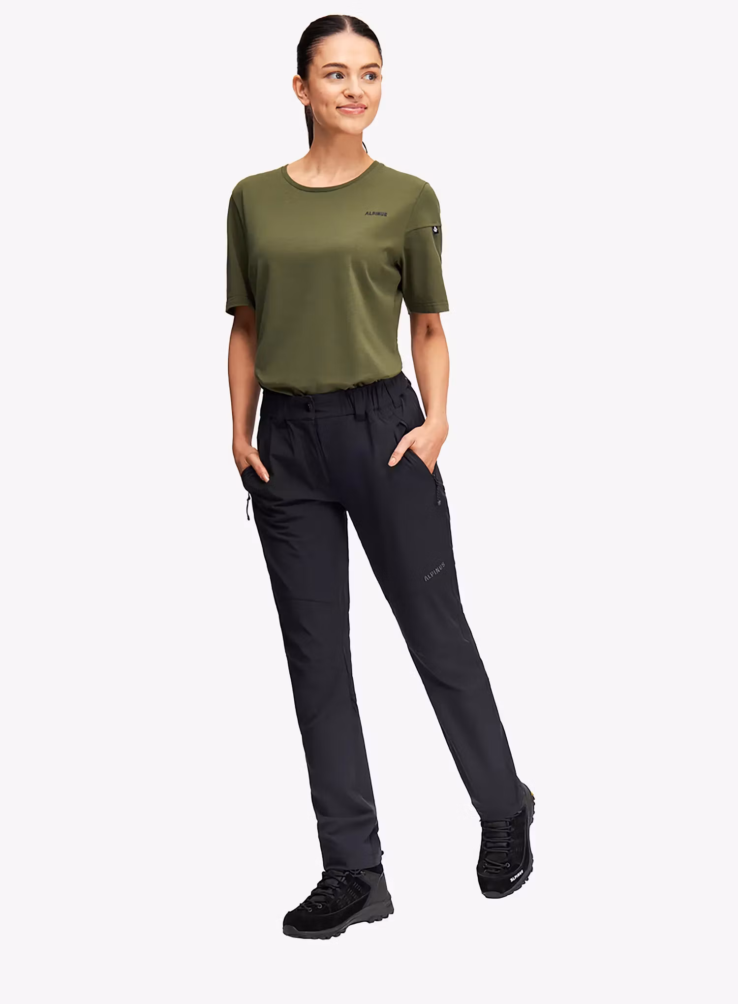 Pantaloni drumetie femei Alpinus Marmore - black