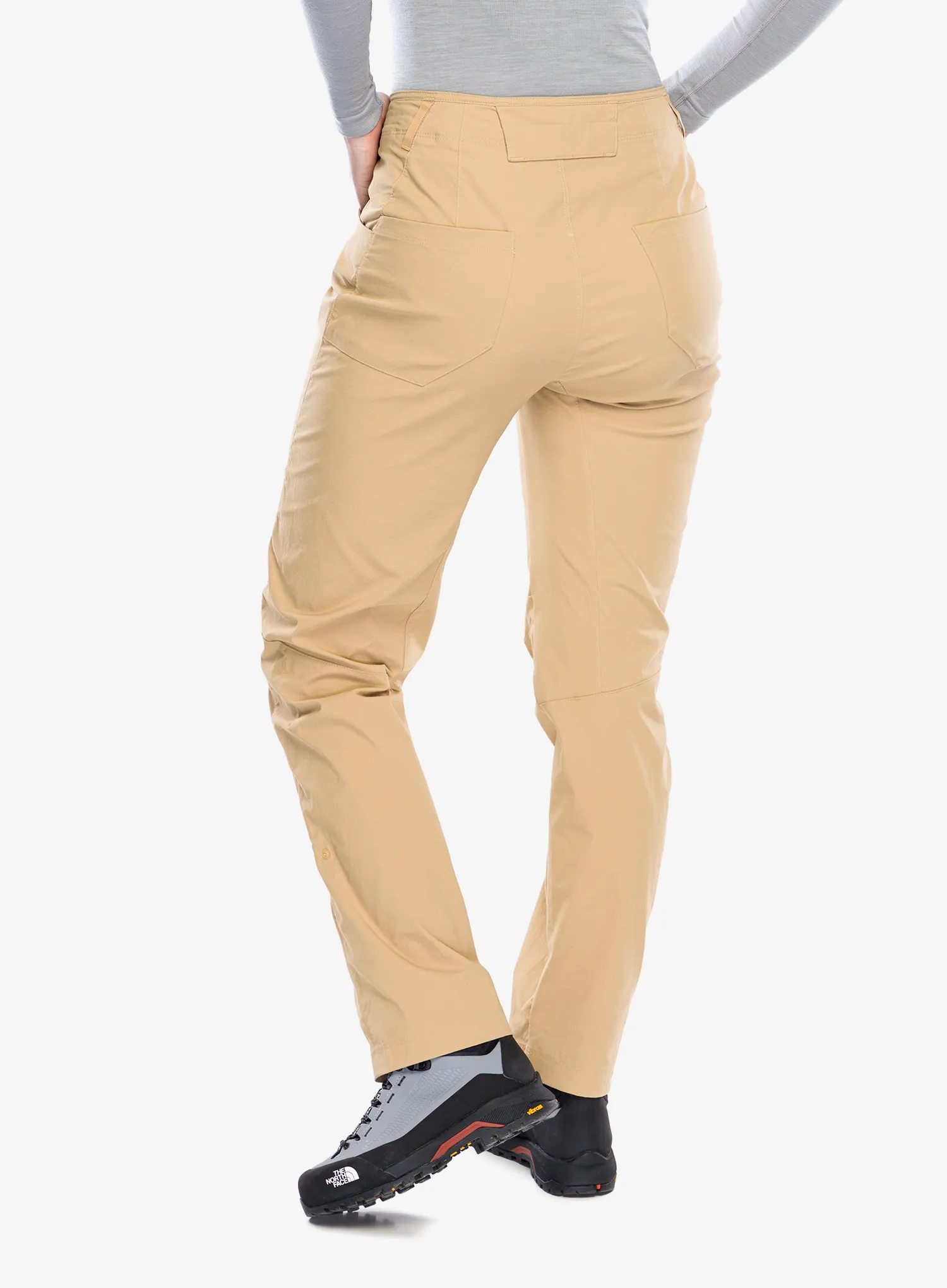 Pantaloni drumetie femei The North Face Exploration Pant - khaki stone