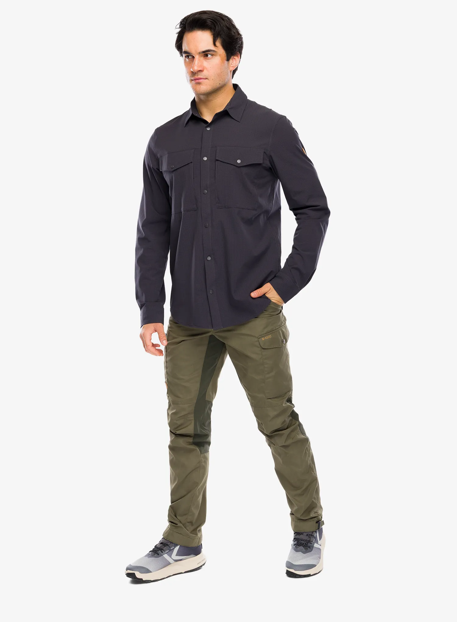 Pantaloni drumetie Fjallraven Kaipak Trousers - laurel green/deep forest
