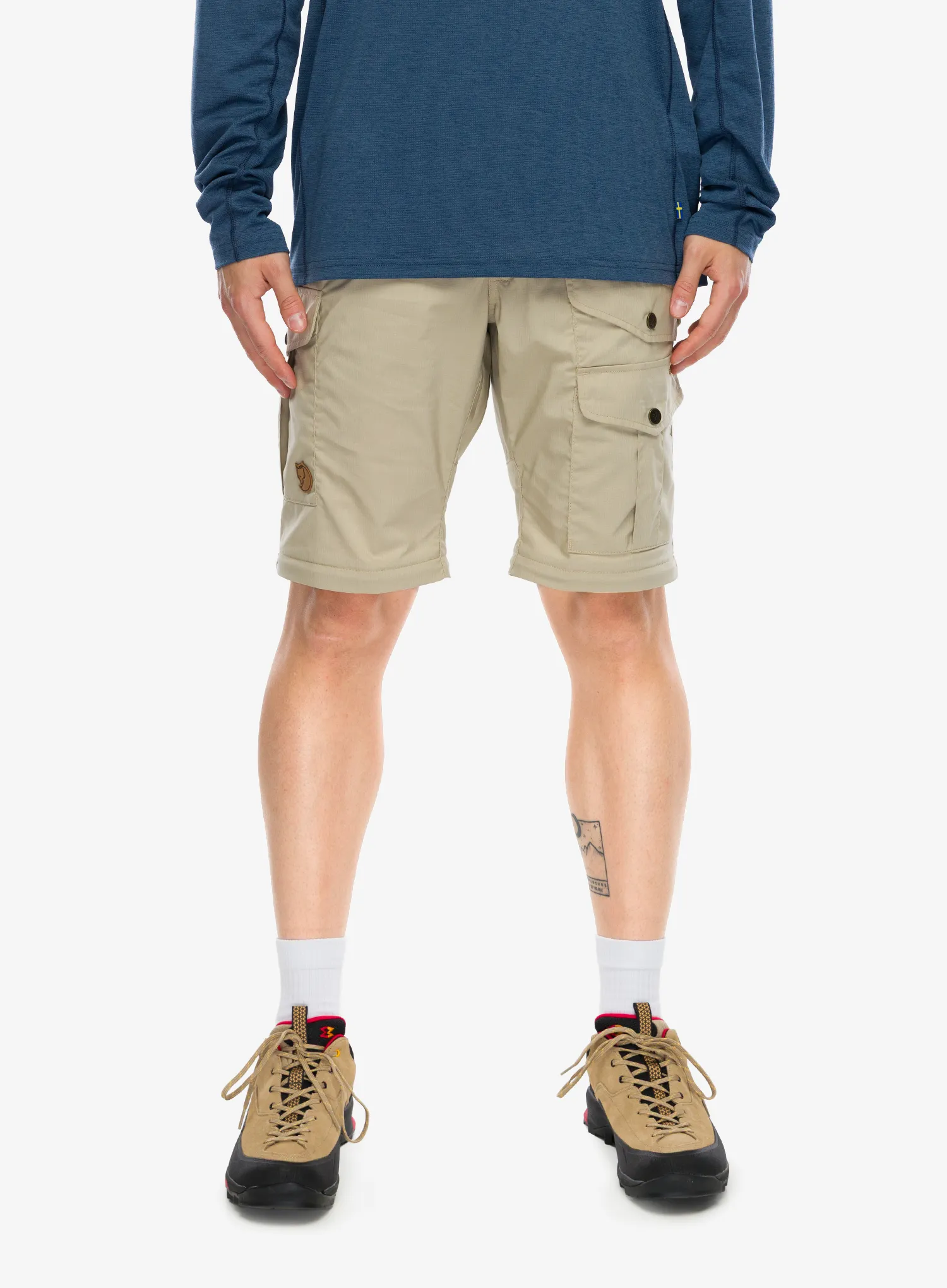 Pantaloni drumetie Fjallraven Vidda Pro Lite Zip-off Trs - fossil