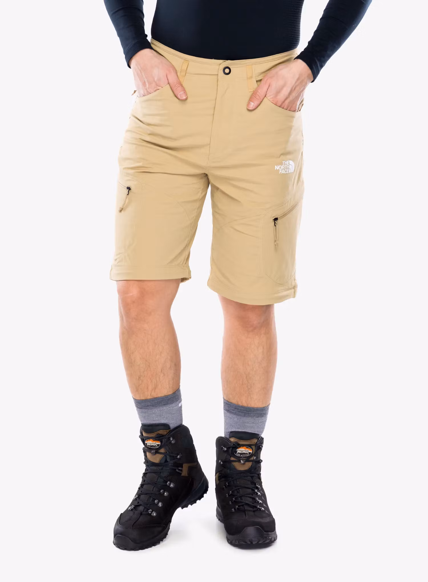 Pantaloni drumetie The North Face Exploration Conv Reg Tapered Pant - khaki stone