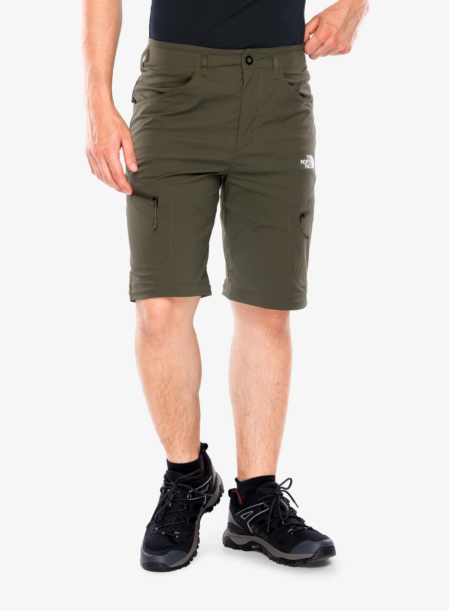 Pantaloni drumetie The North Face Exploration Reg Tapered Convertible Pants - new taupe green