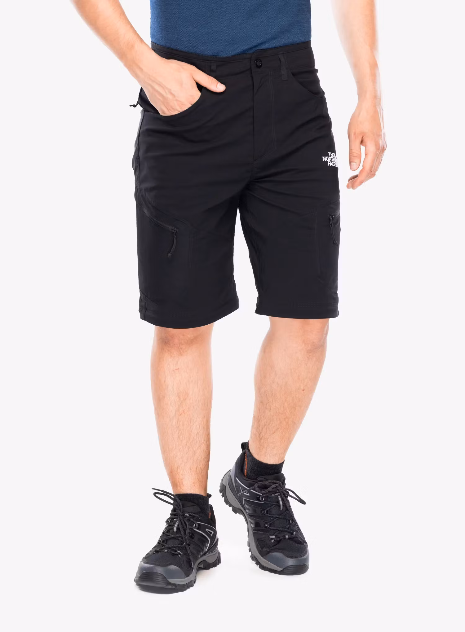 Pantaloni drumetie The North Face Exploration Reg Tapered Convertible Pants - tnf black
