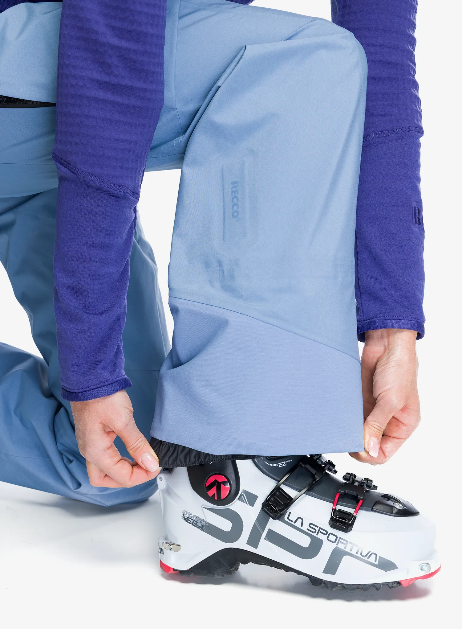 Pantaloni GORE TEX femei Patagonia PowSlayer Pants - barnacle blue