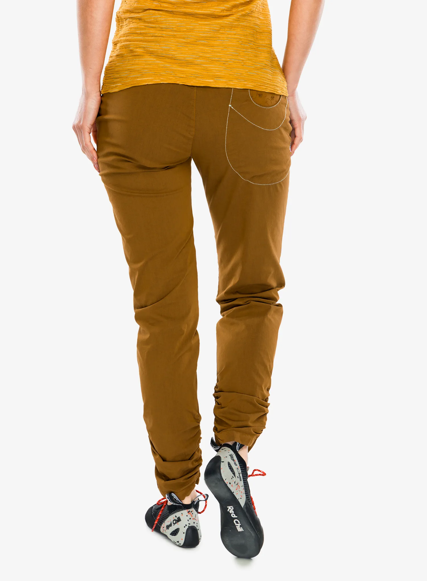 Pantaloni escalada femei E9 Mix - caramel
