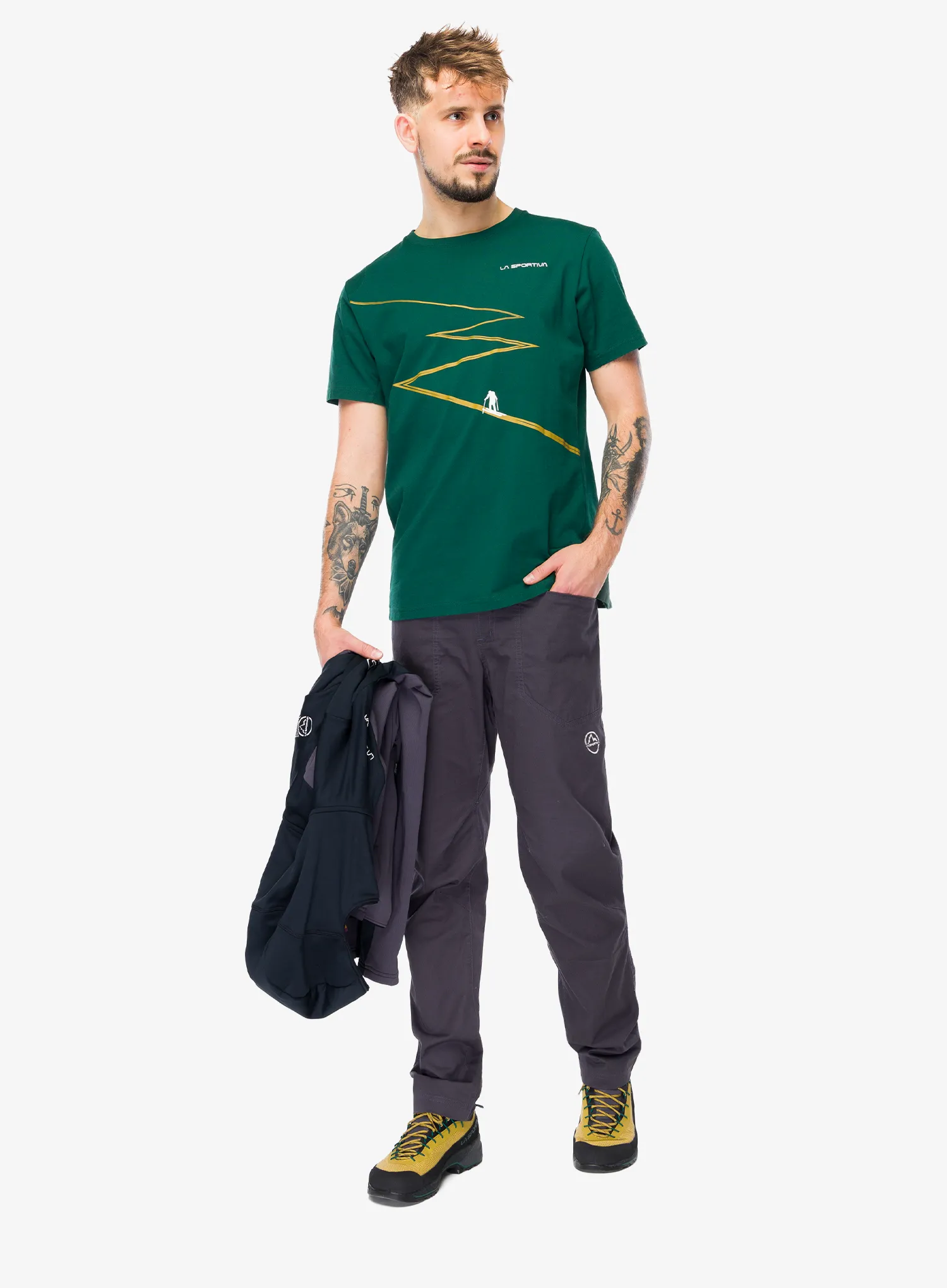 Pantaloni escalada La Sportiva Roots Pant - onyx/chalk