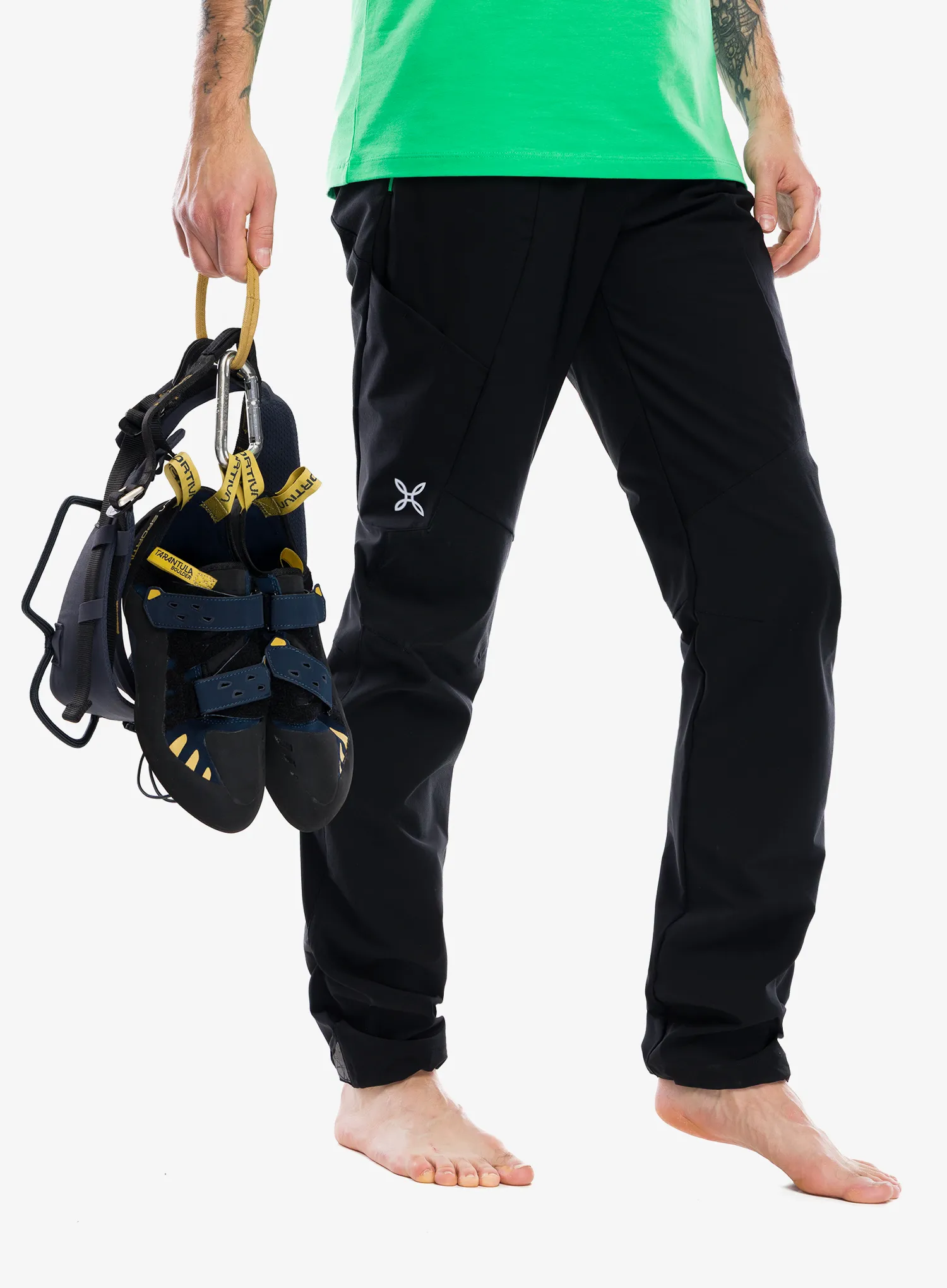 Pantaloni escalada Montura Rocky 2 Pants - black/vibe green