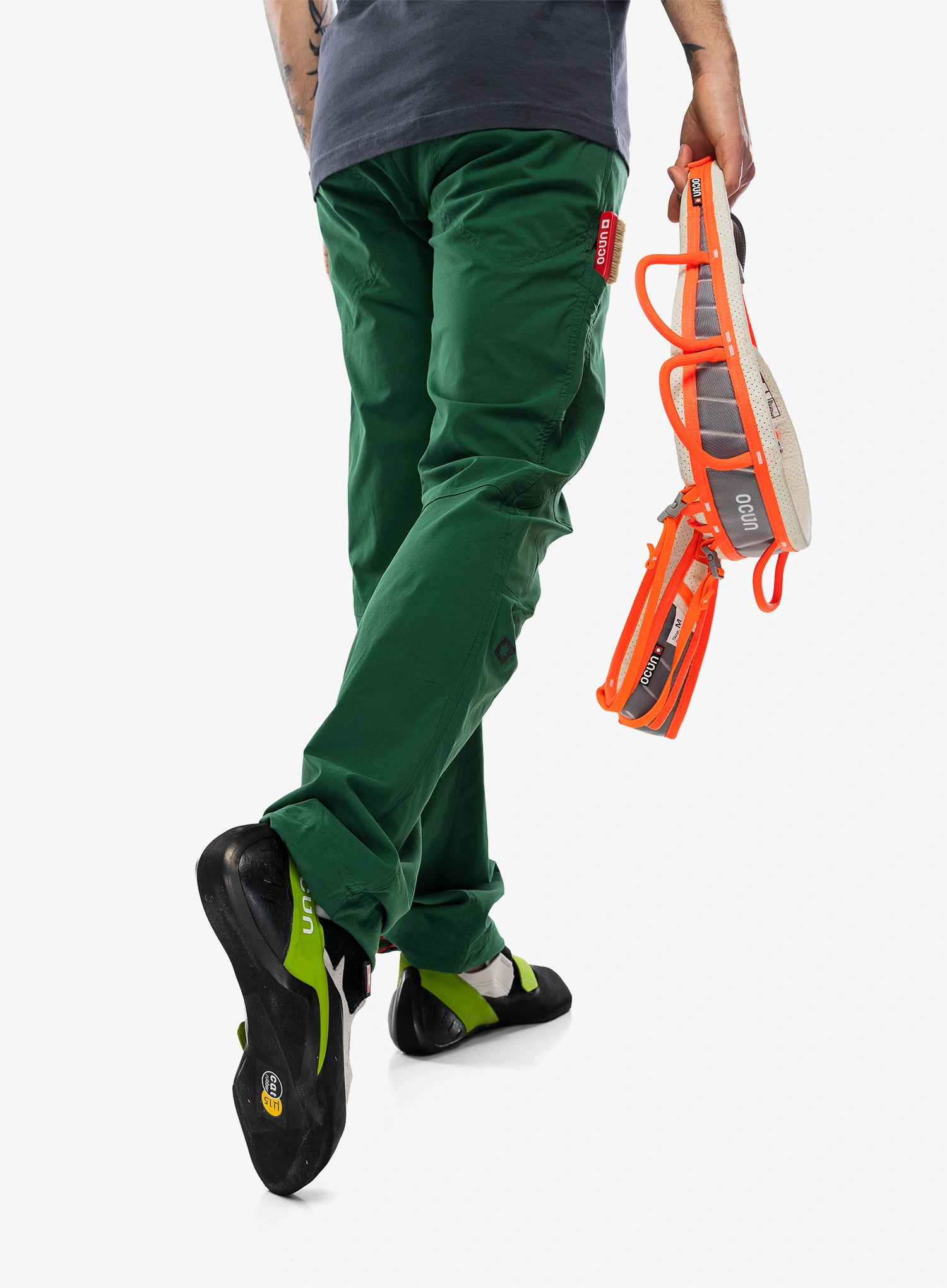 Pantaloni escalada Ocun Mania Pants - green dark