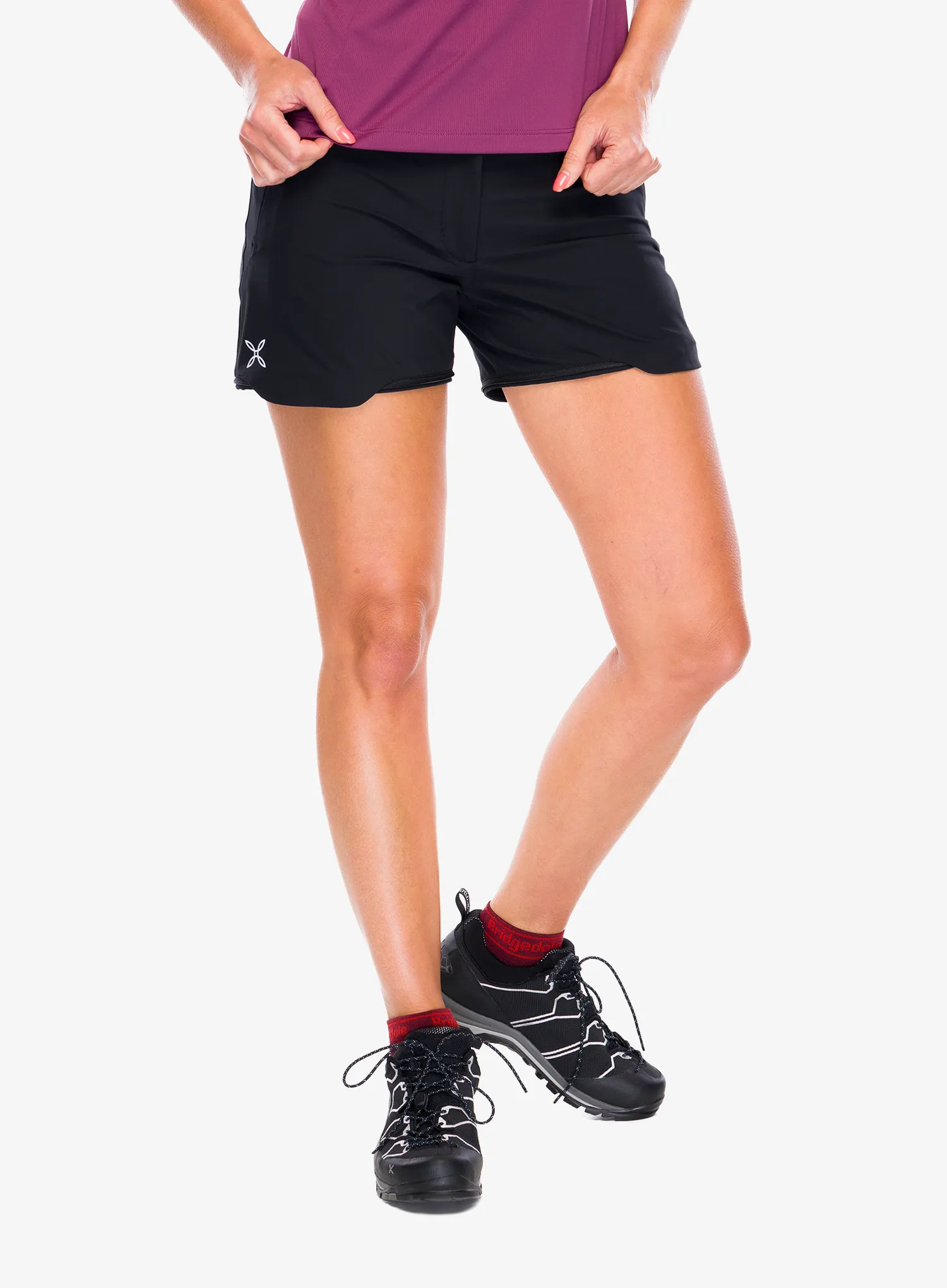 Pantaloni cu crac detasabil femei Montura Rise Zip Off Pants - black