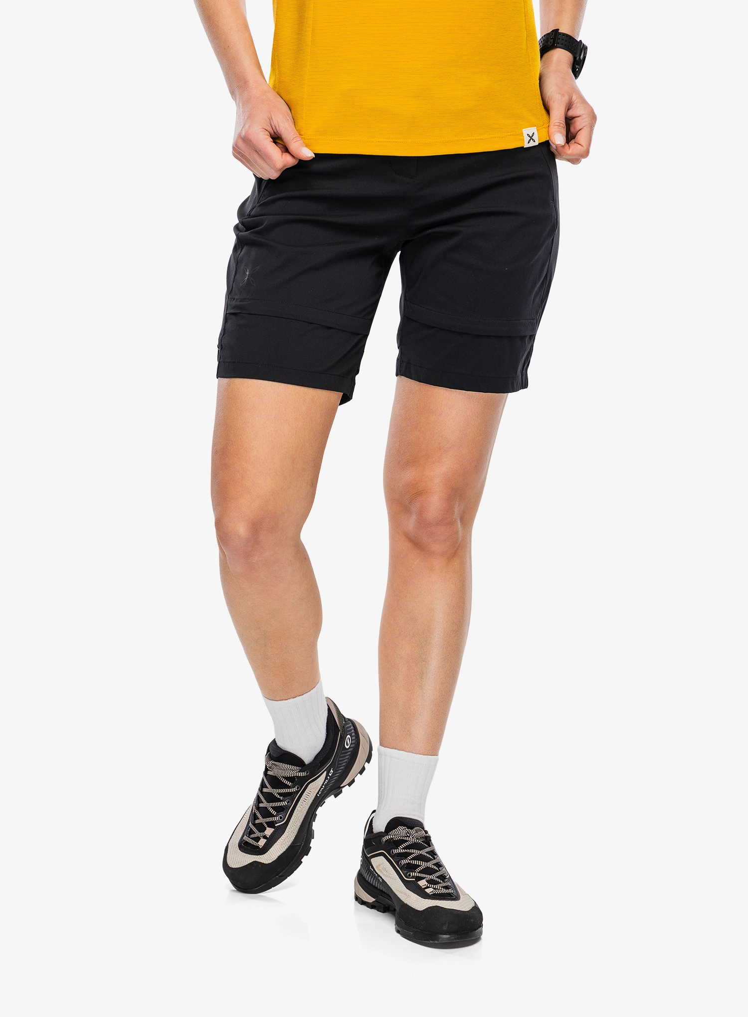 Pantaloni cu crac detasabil femei Montura Route Zip Off Pants - black