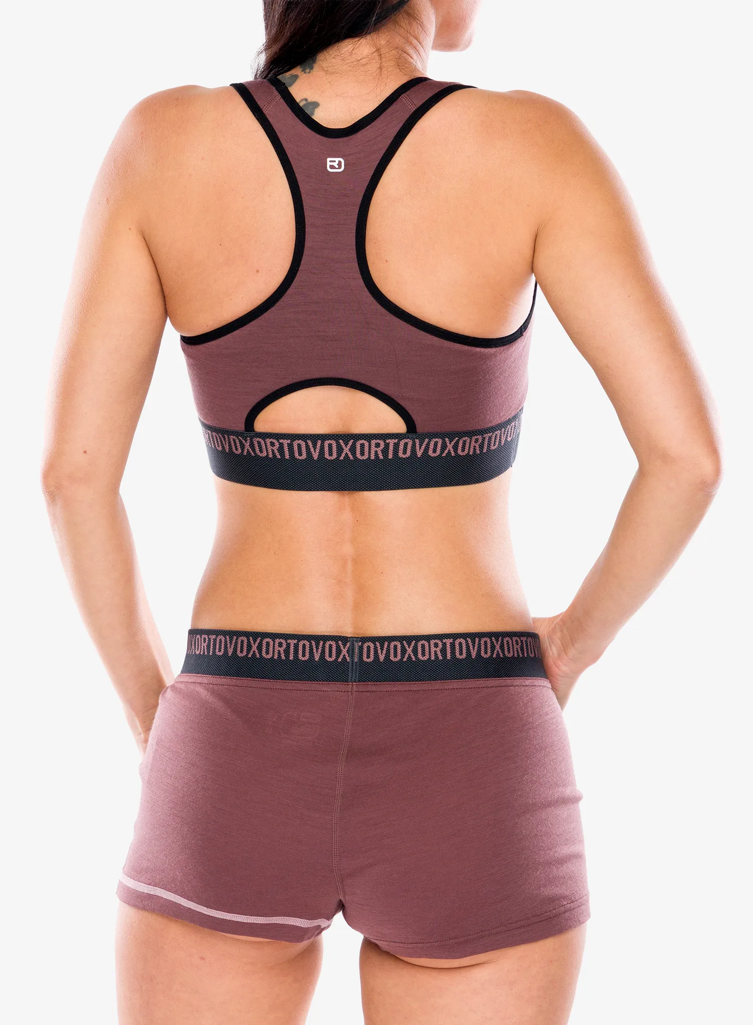 Sutien sport Ortovox 185 Rock N Wool Sport Top - chestnut