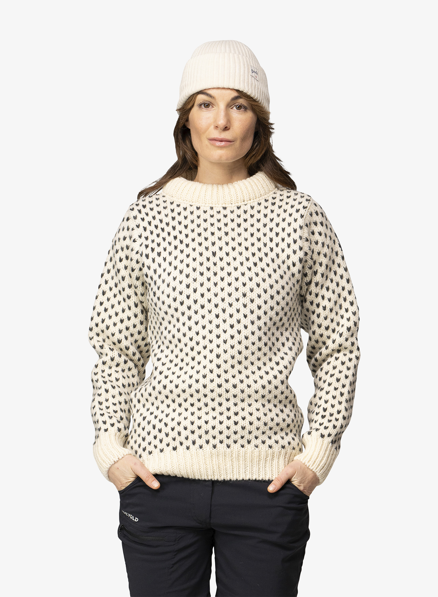 Pulover de lână Devold Nordsjo Wool Sweater - offwhite