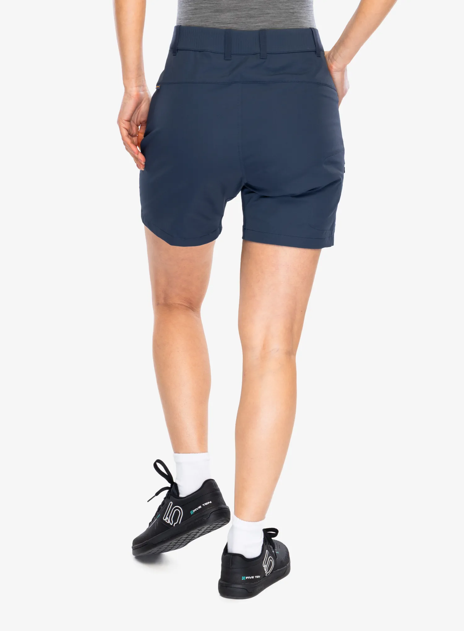 Pantaloni scurti ciclism femei Fjallraven Hoja Hybrid Shorts - navy