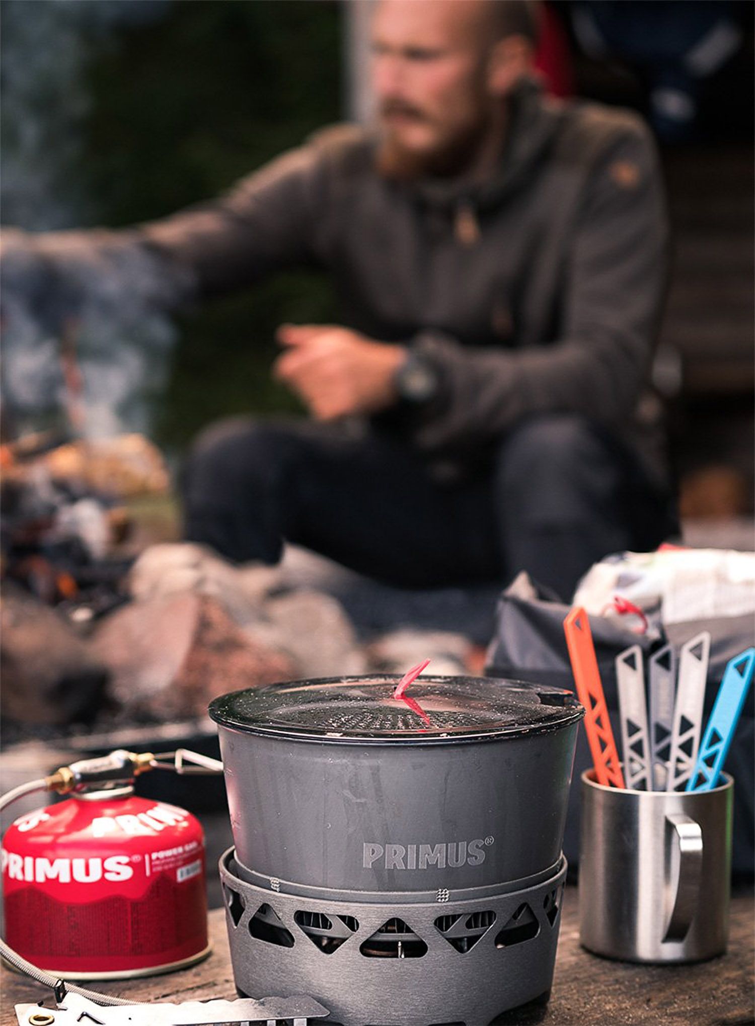 Tacâmuri de voiaj Primus Lightweight Trail Cutlery - black
