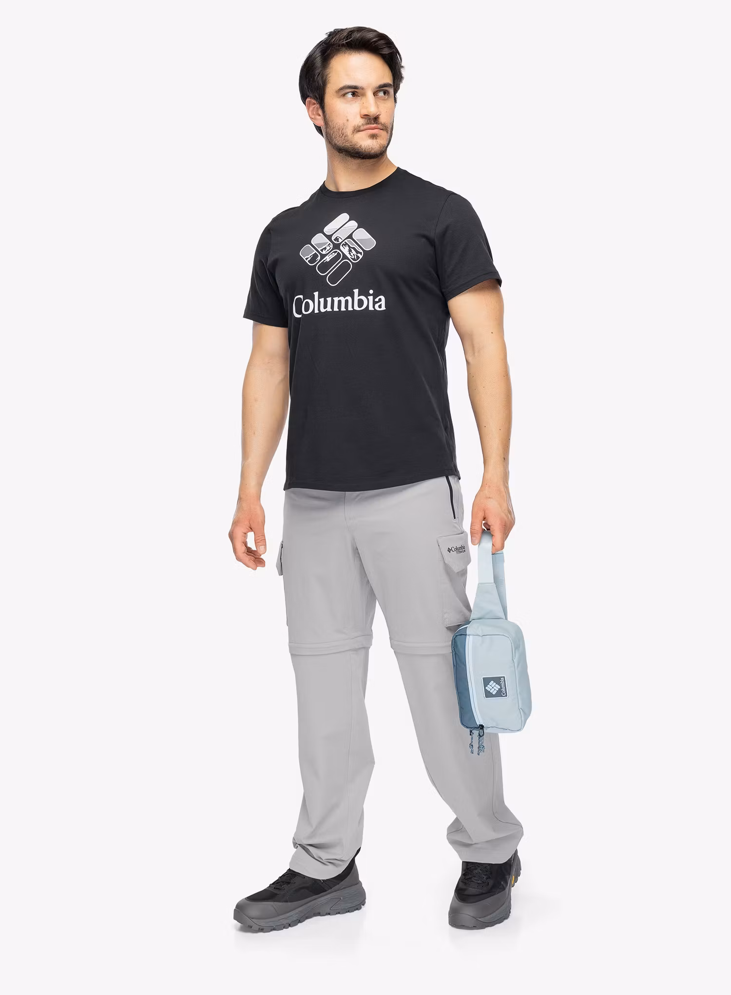 Tricou bumbac Columbia CSC Seasonal Graphic Tee - black/heavenly stacked gem