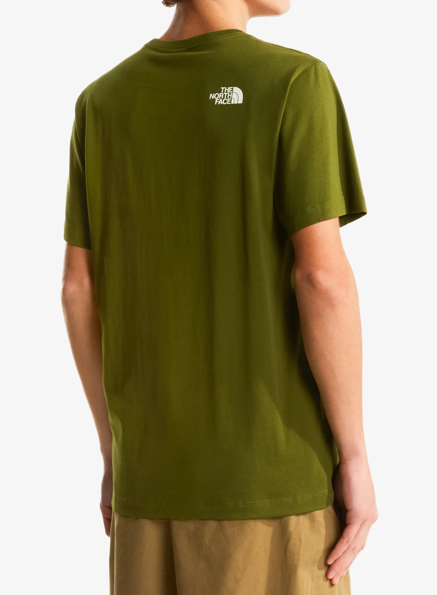 Tricou bumbac The North Face Mountain Line Regular SS Tee - woodland green