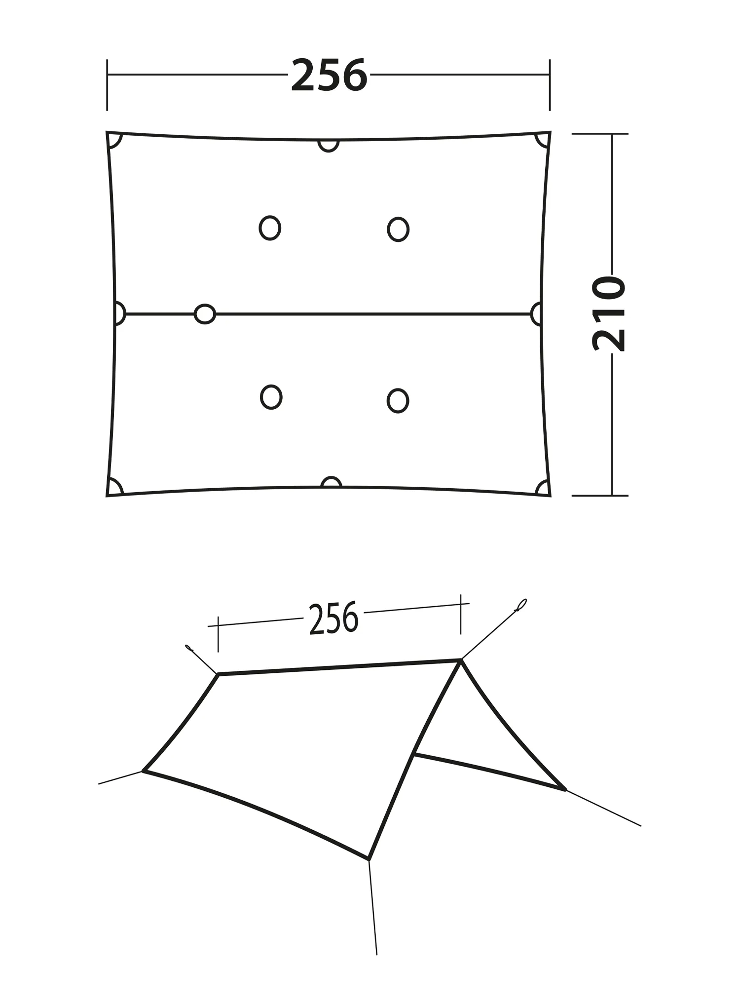 Prelată Robens Vestis 2.50 x 2.30 Solo tarp UL - orange