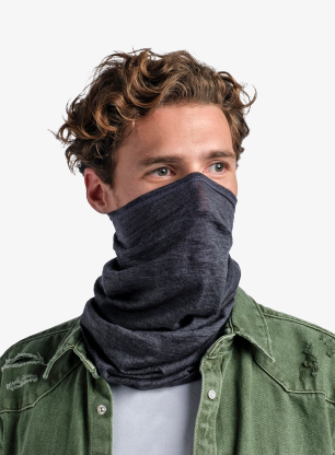 Bandana multifunctionala Buff Lightweight Merino Wool - solid grey