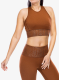 Top femei Super.natural Arabesque Lf Top - horn brown/copper