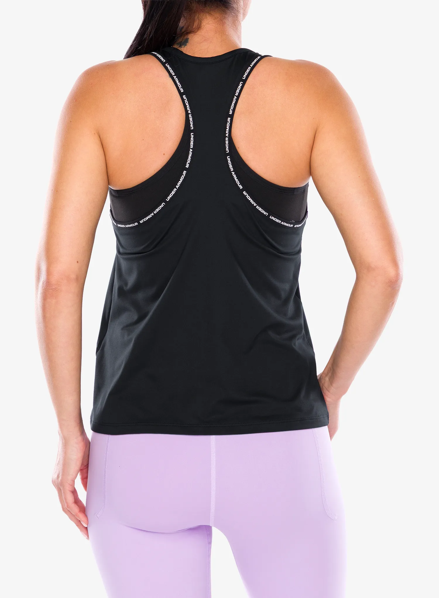 Top femei Under Armour Tech Knockout Tank - black/white