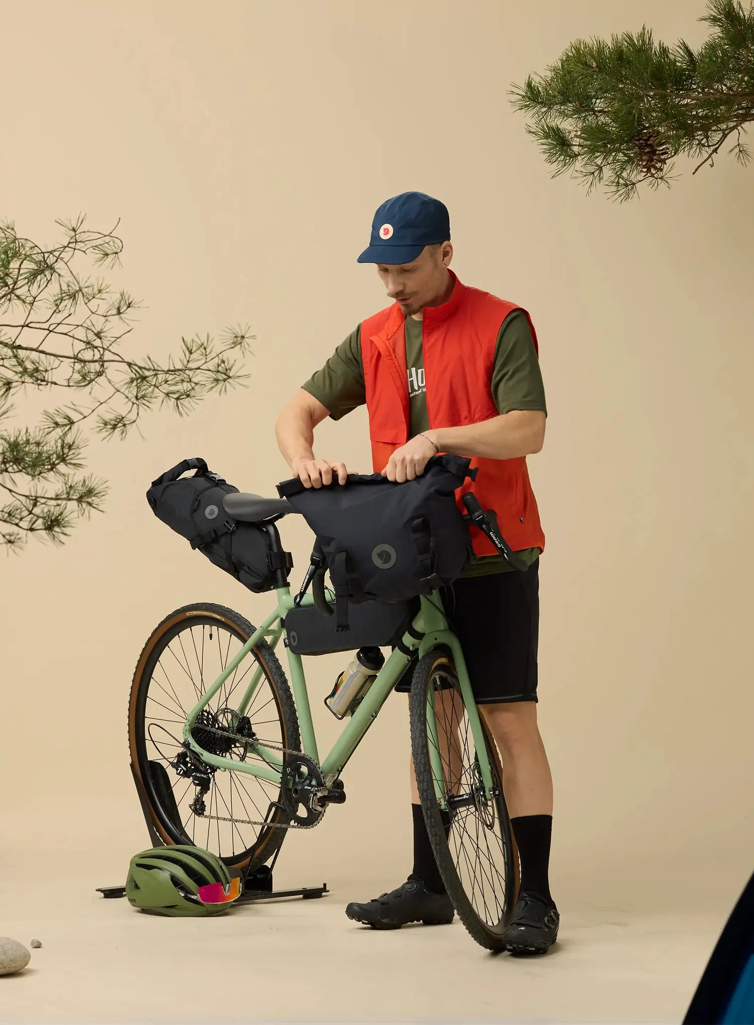 Geanta ghidon Fjallraven Hoja Handlebar Rolltop - black