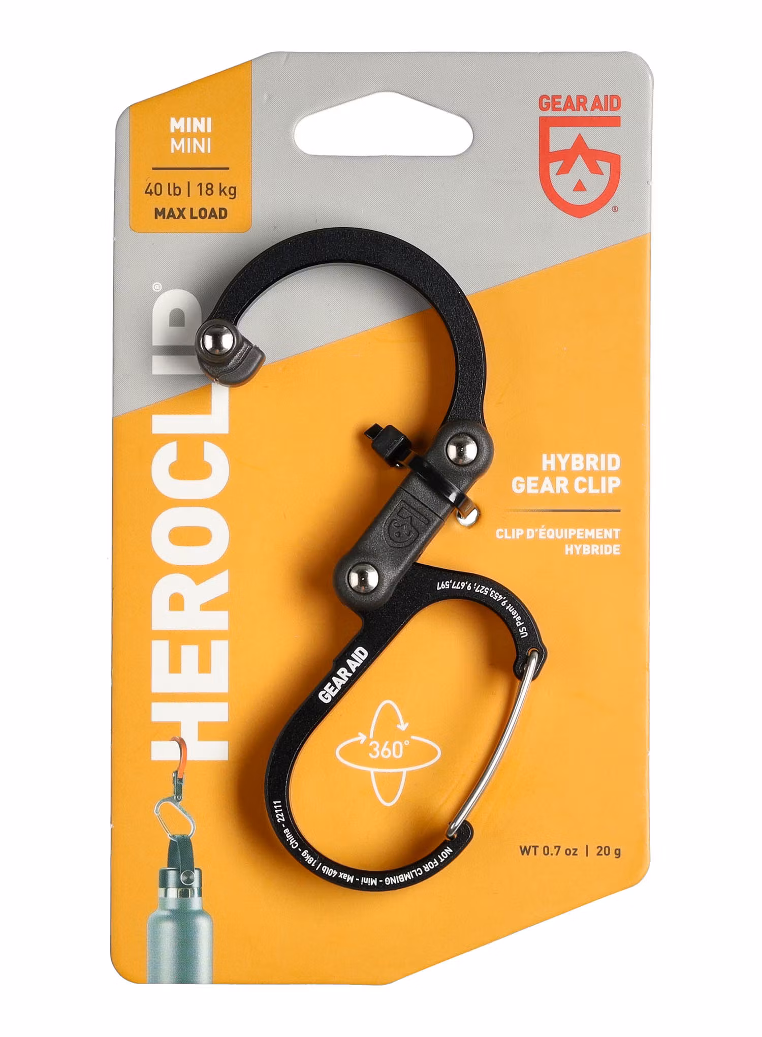 Mâner Gear Aid Heroclip Mini - stealth black
