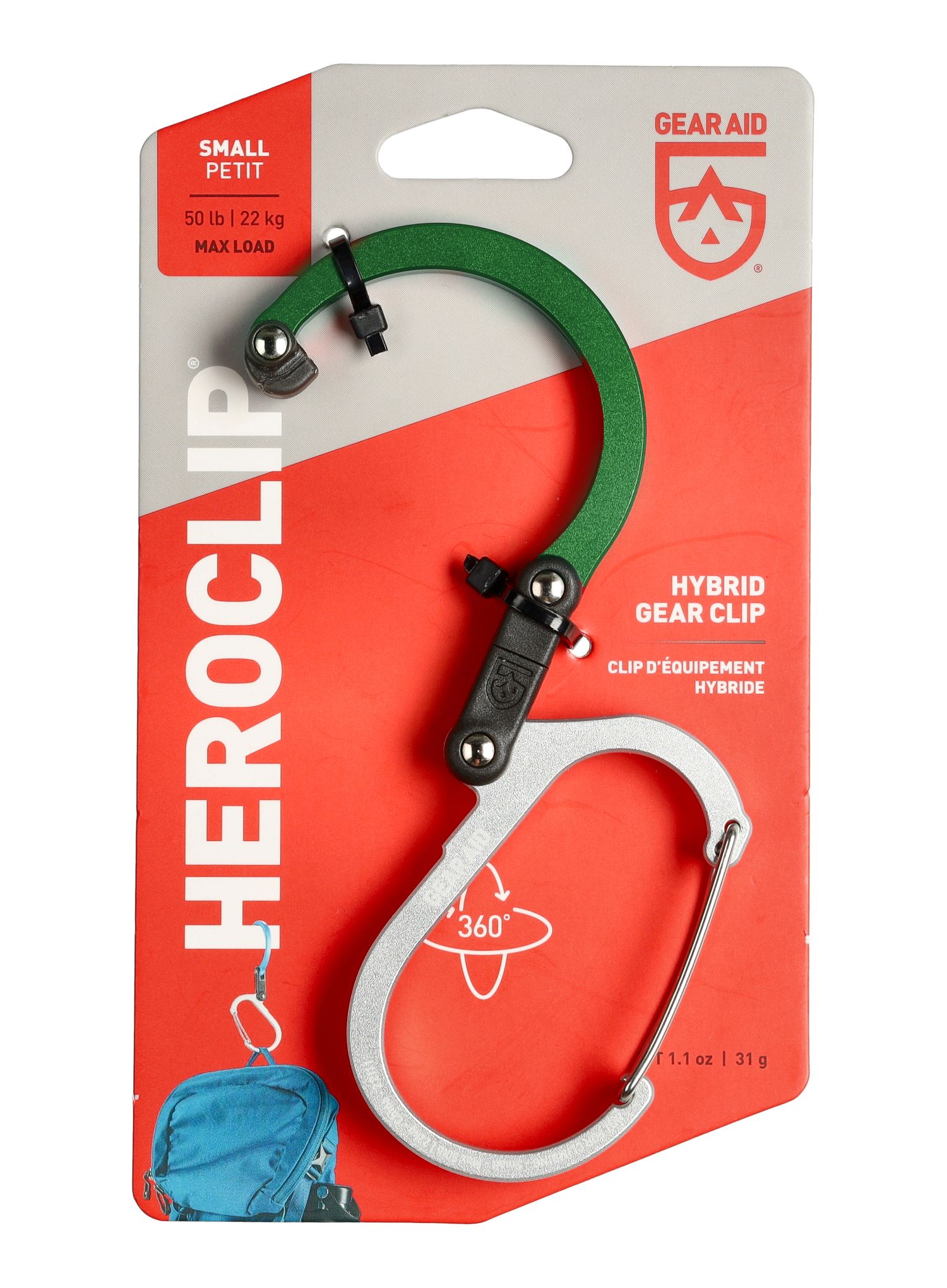 Mâner Gear Aid Heroclip Small - forest green