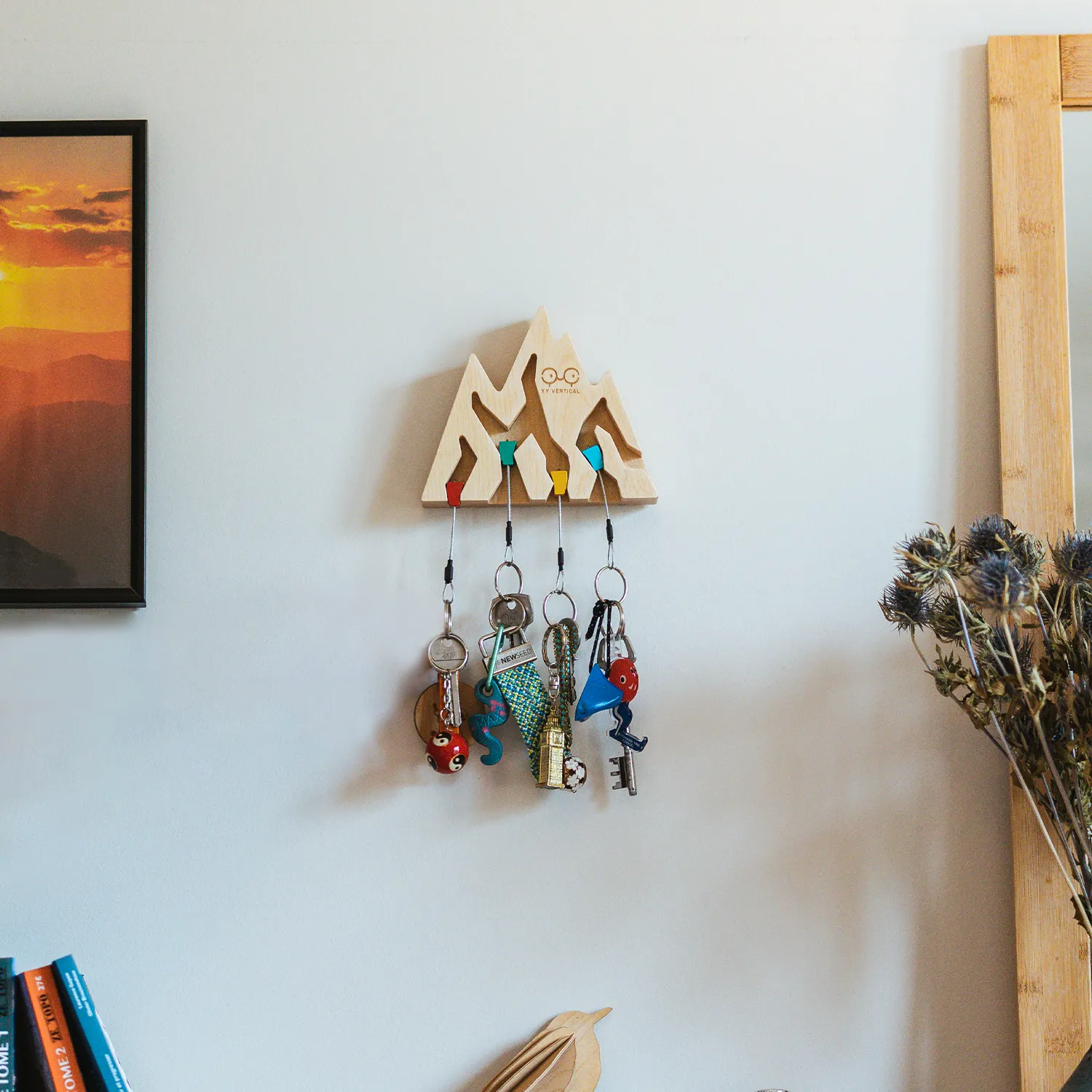 Suport pentru chei Y&Y Vertical Key Holder Mountain - mapple