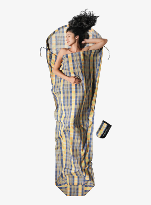 Inserție pentru sacul de dormit Cocoon MummyLiner - Cotton - travel checks
