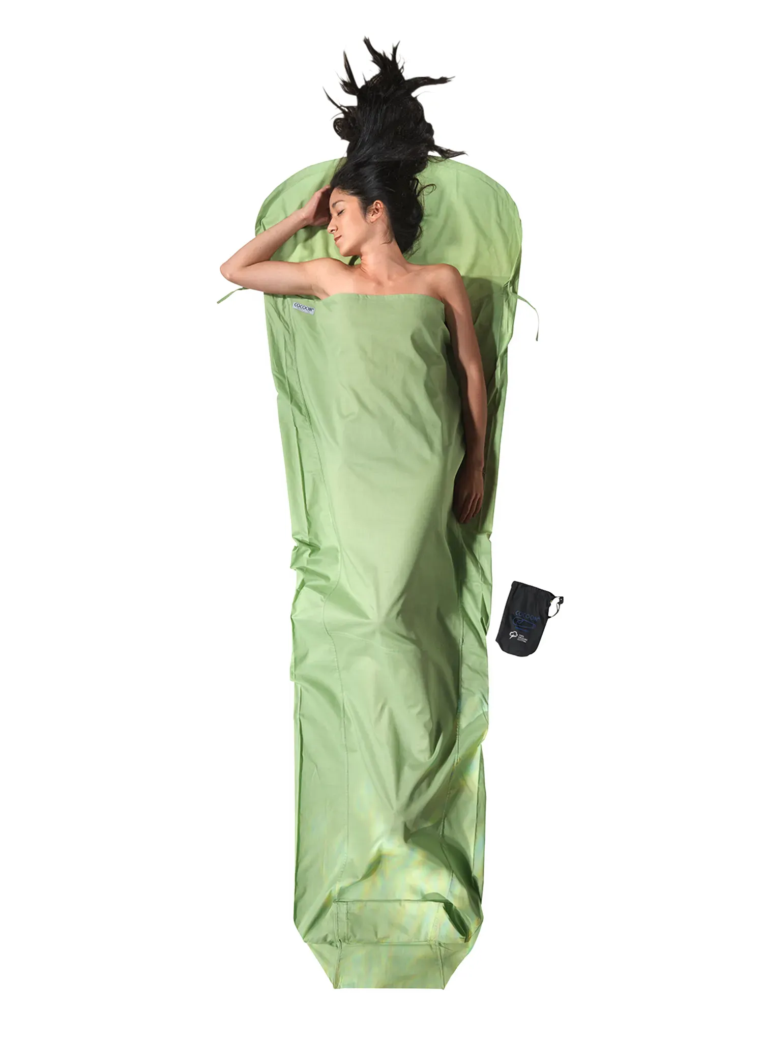 Inserție pentru sacul de dormit Cocoon MummyLiner - Organic Cotton - forest shade