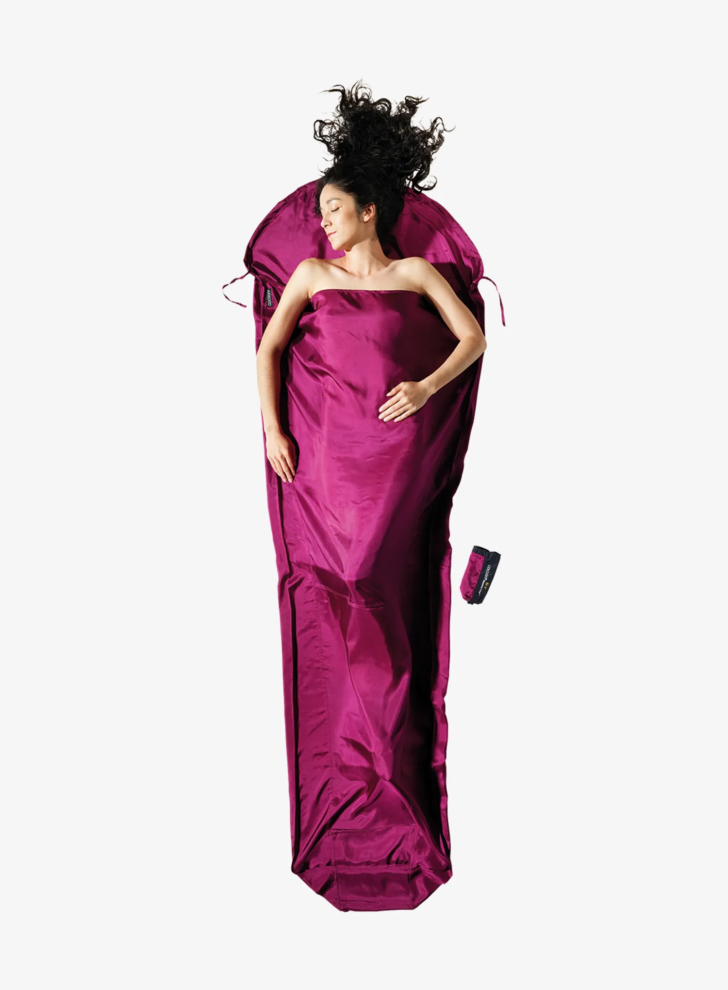 Inserție pentru sacul de dormit Cocoon MummyLiner - Silk - mulberry red