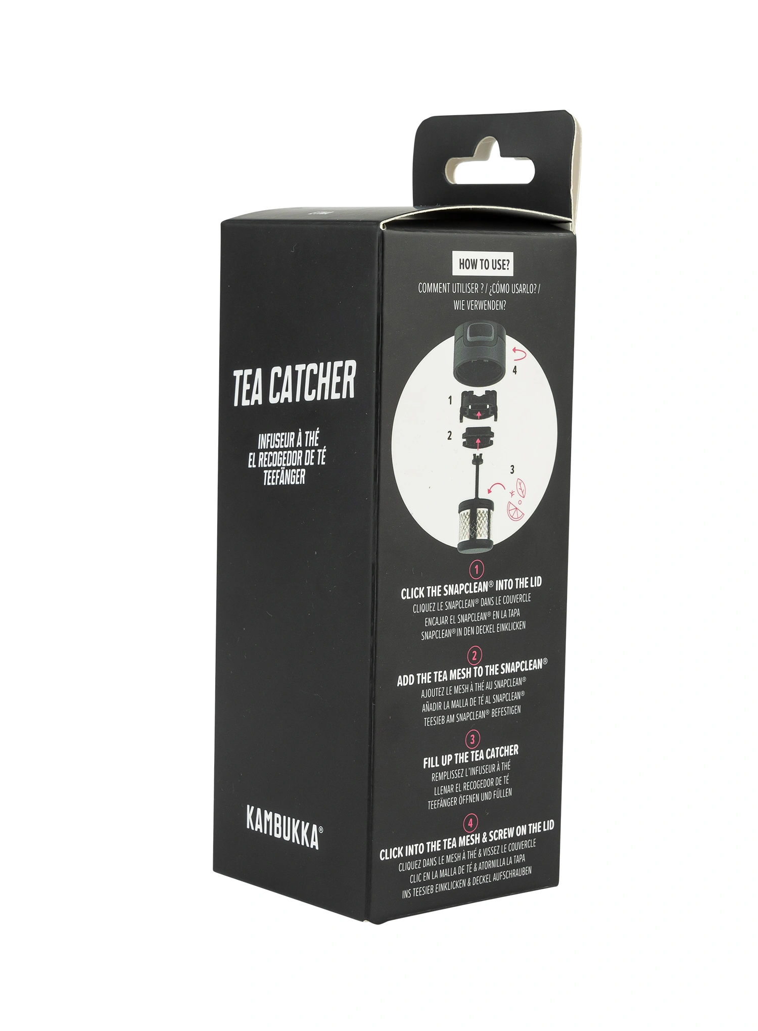 Infuzor de ceai Kambukka Tea Catcher - black
