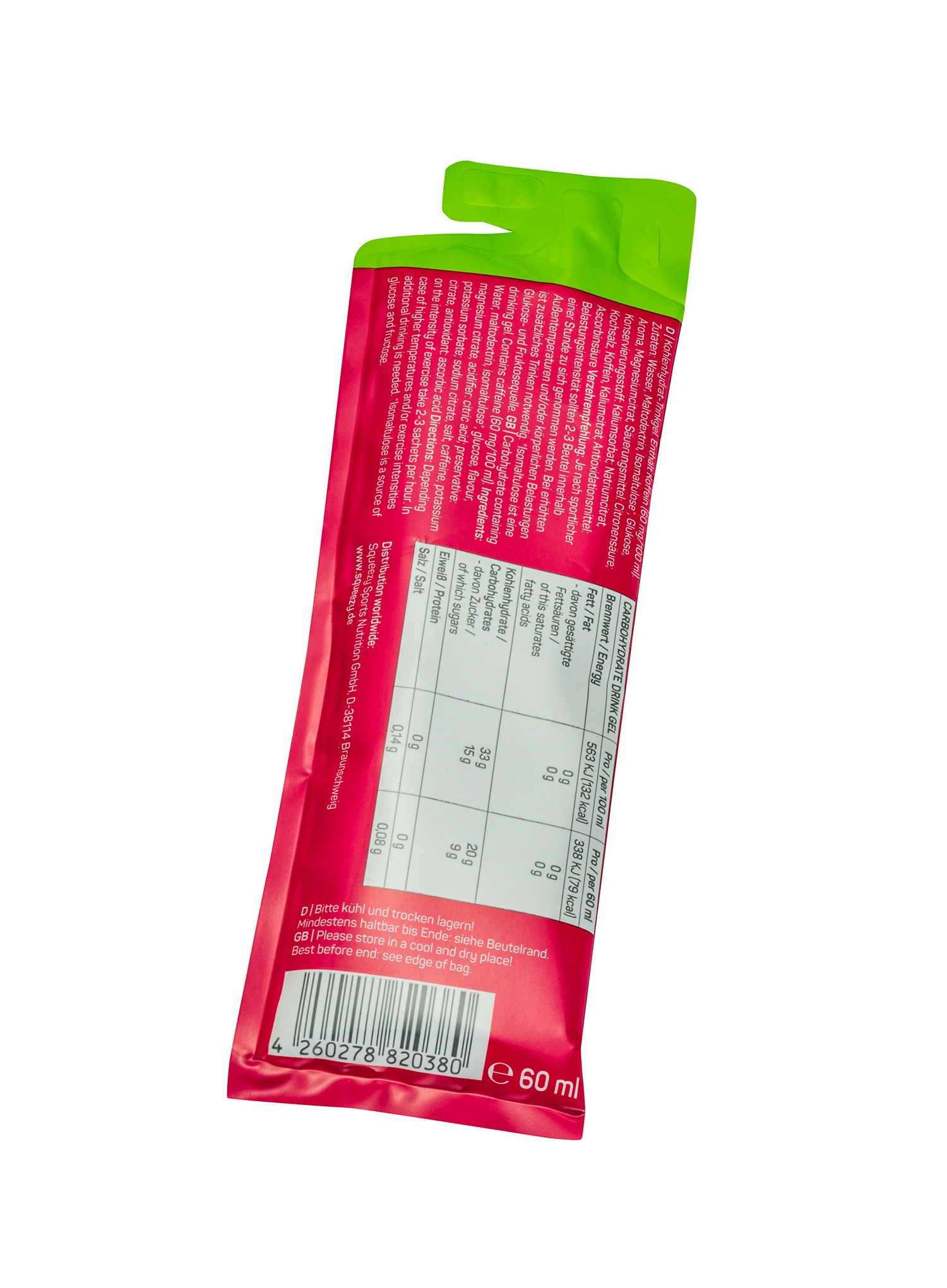 Gel energizant Squeezy Super Drink Gel 60 ml - lemon/caffeine